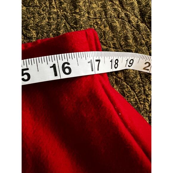 Vintage Requirements red wool maxi skirt a-line academia preppy Holiday party 14 - Picture 8 of 12